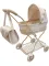 Коляска для кукол (63х35х71 см, полностью бежевая) 