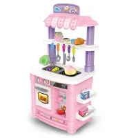 Игровой набор-кухня BE IN FUN “Готовим ужин“ (сборный, 47х85 см,  функц.кран с водой, свет, звук, ро