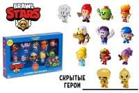 Набор коллекционных фигурок Brawl Stars, 12 шт. в коробке, 3 редких героя: Спайк, Мэг и Ам