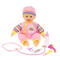Пупс Функц Озв, ТМ Карапуз, 40см, мягкое тело, с наб. доктора “лечим уши“, 15 песен
