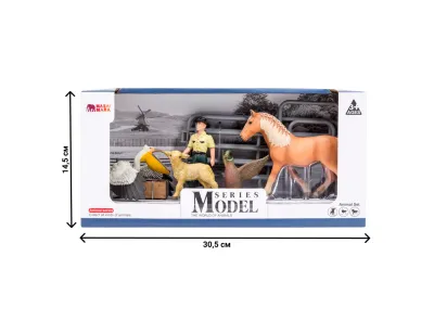 Игрушки фигурки в наборе серии “На ферме“, 10 предметов