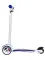 Самокат четырехколесный, колеса PU, светящиеся, подшипники ABEC-7, цвет: сине-белый