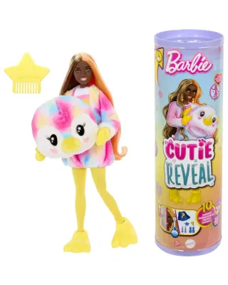 Игровой набор Barbie - Милашка-проявляшка Пингвин, в наборе: 1 кукла в костюме животного