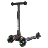 Самокат трехколесный Slider Stile, складной, колеса со светом, цвет: черный