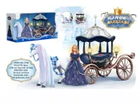 Набор "Экипаж" в комплекте: карета со световыми эффектами, лошадка ходит, кукла 29 см