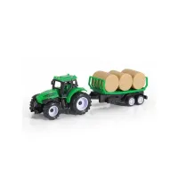 Игрушка р/у “Трактор с прицепом: Перевозка сена“ (46 см, 4 канала)