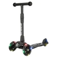 Самокат трехколесный Slider Stile, складной, колеса со светом, цвет: черный