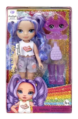 Кукла Littles Аметист 15 см фиолетовая с аксессуарами RAINBOW HIGH