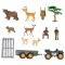 Набор фигурок животных серии “На ферме“: Ферма игрушка, олени, медведи, фермер, квадроцикл