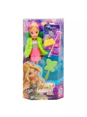 Шарнирная кукла Winx Club “Fashion“ Флора с крыльями и аксессуарами (6 шт.),  24 см, 