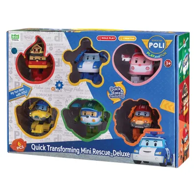 Robocar Poli Игровой набор из шести трансформеров мини