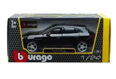 Машинка die-cast Porsche Macan, 1:24, чёрная, открывающиеся двери