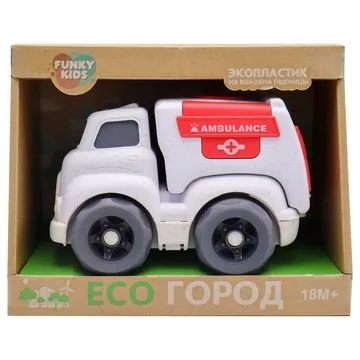 Эко-машинка 18 см, зеленый грузовик