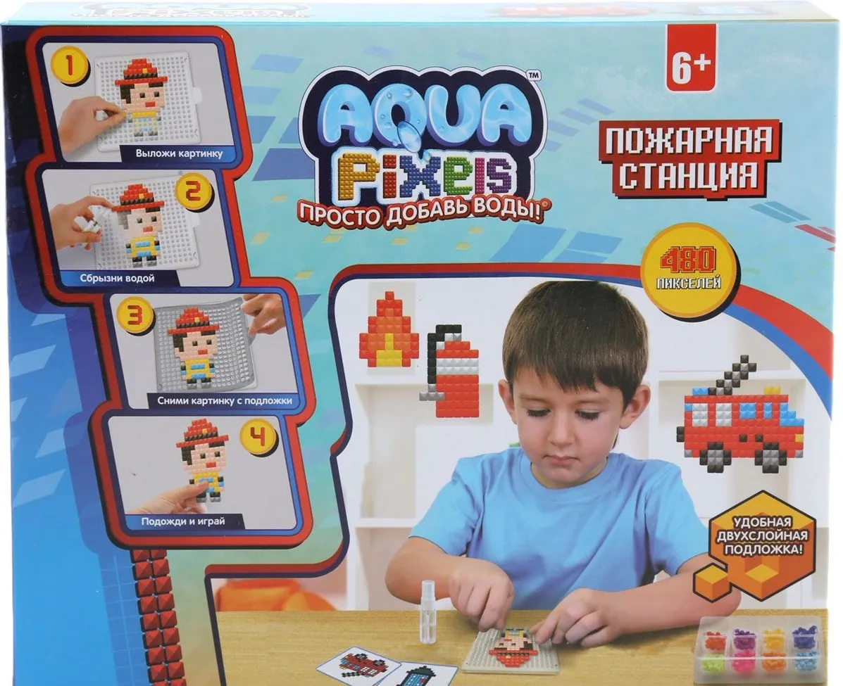 1toy Aqua Pixels, квадрат. детали, 480 дет 